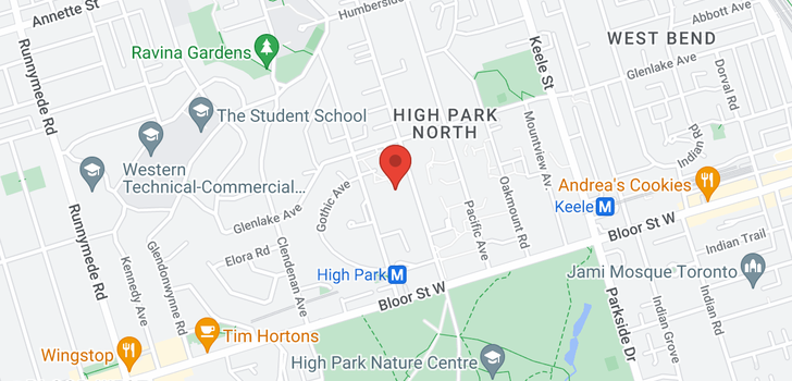 map of #1507 -70 HIGH PARK AVE